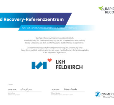 Zertifikat_Rapid Recovery-Referenzzentrum_quer